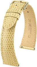 Lederband Hirsch London L 04366090-7, beige, Eidechsenleder, Länge L, Quick Release