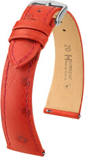 Uhrenarmband Hirsch Massai Ostrich L 04362020-2, rot, Straußenleder, Länge L, Quick Release