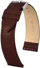 Leder-Uhrenarmband Hirsch Forest L 17920210-2, braun, Kalbsleder, Länge L, Quick Release