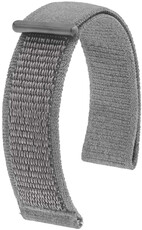 Textil-Uhrenarmband Hirsch Vocem L 41409030-0, grau, Klettverschluss, Länge L, Quick Release