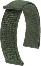 Textil-Uhrenarmband Hirsch Vocem L 41409040-0, grün, Klettverschluss, Länge L, Quick Release