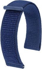 Textil-Uhrenarmband Hirsch Vocem L 41409080-0, blau, Klettverschluss, Länge L, Quick Release