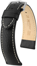 Lederband Hirsch Boston 01302150NQ-2, schwarz, Kalb