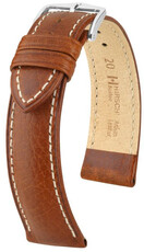Leder-Uhrenarmband Hirsch Boston L 01302070NQ-2, braun, Kalbsleder, Länge L