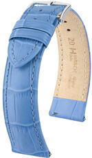 Lederband Hirsch Duke 01028183-2, Blau, Kalb, Quick Release