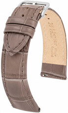 Leder-Uhrenarmband Hirsch Duke L 01028037-2, braun, Kalbsleder, Länge L, Quick Release