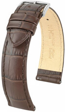 Leder-Uhrenarmband Hirsch Duke S 01028310-2, braun, Kalbsleder, Länge S, Quick Release
