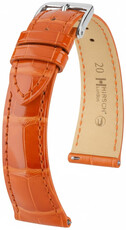 Lederband Hirsch London 04207177-2, orange, Alligatorenhaut, Quick Release
