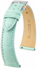Lederband Hirsch London 04207181-2, Blau, Alligatorenhaut, Quick Release
