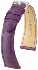 Lederband Hirsch London 04207186-2, lila, Alligatorenhaut, Quick Release