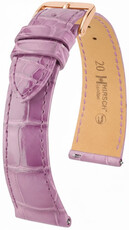 Lederband Hirsch London 04207187-7, lila, Alligatorenhaut, Quick Release