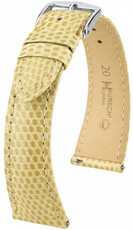 Lederband Hirsch London 04266190-2, Beige, Eidechsenhaut, Quick Release
