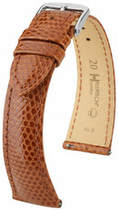 Uhrenarmband Hirsch London L 04266070-2, braun, Echsenleder, Länge L, Quick Release