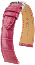 Leder-Uhrenarmband Hirsch London L 04307024-2, rosa, Alligatorleder, Länge L, Quick Release