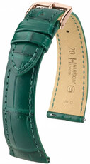 Uhrenarmband Hirsch London L 04307049-7, grün, Alligatorleder, Länge L, Quick Release