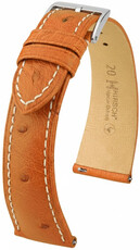 Lederband Hirsch Massai Ostrich 04262171-2, Braun, Straußenhaut, Quick Release