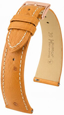Lederband Hirsch Massai Ostrich 04262174-7, Braun, Straußenhaut, Quick Release