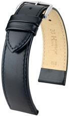 Leder-Uhrenarmband Hirsch Osiris L 03475050NQ-2, schwarz, Kalbsleder, Länge L