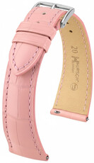 Leder-Uhrenarmband Hirsch London L 04207022-2, orange, Alligatorleder, Länge L, Quick Release