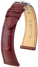 Uhrenarmband Hirsch London L 04207069-2, rot, Alligatorleder, Länge L, Quick Release