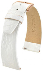 Lederband Hirsch Prestige 02208100-7, Weiß, Krokodilhaut, Quick Release