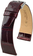 Lederband Hirsch Prestige 02307160-2, Rot, Alligatorenhaut, Quick Release