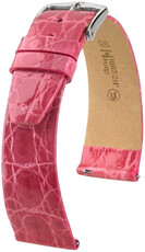 Lederband Hirsch Prestige 02308125-2, Rosa, Krokodilhaut, Quick Release