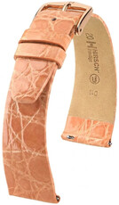 Leder-Uhrenarmband Hirsch Prestige L 02208022-7, orange, Krokodilleder, Länge L, Quick Release