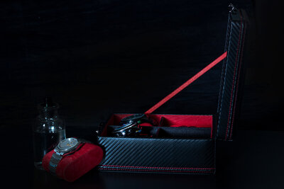 Etui für Uhren Friedrich Lederwaren Carbon 32049-2