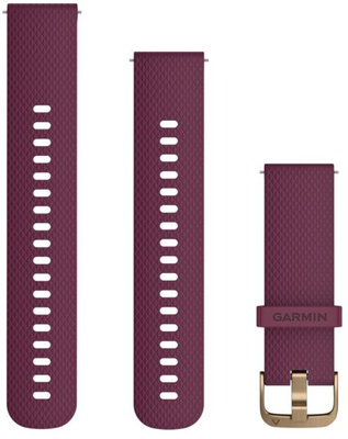 Silikon-Uhrenarmband Garmin 20mm (für Venu, Venu Sq / Sq 2 / 2 plus u. a.), violett, + verlängerter Teil, Quick Release, 010-12691-05