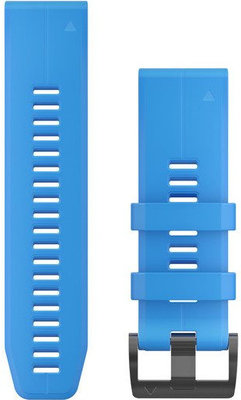 Silikon-Uhrenarmband Garmin 26mm (für Garmin Fenix 8/7X/6X (51mm), Tactix u. a.), blau V1, QuickFit, 010-12741-02