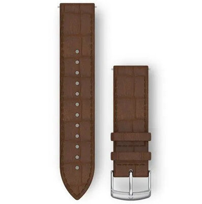 Leder-Uhrenarmband Garmin 20mm (für Venu, Venu Sq, Venu 2 Plus u. a.), braun V1, Quick Release, 010-12691-0D