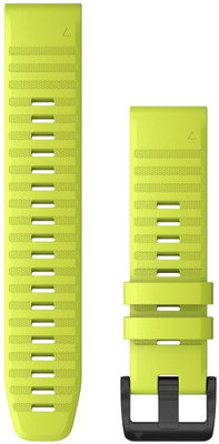 Silikon-Uhrenarmband Garmin 22mm (für Garmin Fenix 8/7/6 (47mm), Epix 2 u.a.), gelb, QuickFit, 010-12863-04