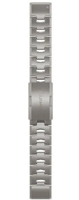 Titan-Uhrenarmband Garmin 22mm (für Garmin Fenix 8/7/6 (47mm), Epix 2 u.a.), silber, QuickFit, 010-12863-08
