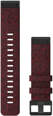 Nylon-Uhrenarmband Garmin 22mm (für Garmin Fenix 8/7/6 (47mm), Epix 2 u.a.), rot V1, QuickFit, 010-12863-06