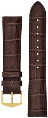 Leder-Uhrenarmband Hirsch Duke L 01028010-1, braun, Länge L, Quick Release