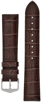 Leder-Uhrenarmband Hirsch Duke L 01028010-2, braun, Länge L, Quick Release