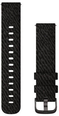 Nylon-Uhrenarmband Garmin 20mm (für Venu, Venu Sq, Venu 2 plus u.a.), schwarz V1, Quick Release, 010-12924-13