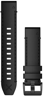 Leder-Uhrenarmband Garmin 22mm (für Garmin Fenix 8/7/6 (47mm), Epix 2 u.a.), schwarz V3, QuickFit, 010-12738-19