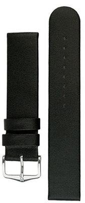 Leder-Uhrenarmband Hirsch Scandic L 17872050-2, schwarz, Kalbsleder, Länge L, Quick Release