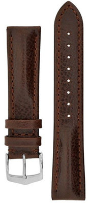 Leder-Uhrenarmband Hirsch Lucca L 04902010-2, braun, Kalbsleder, Länge L, Quick Release