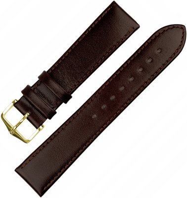 Leder-Uhrenarmband Hirsch Osiris L 03475010-1, braun, Kalbsleder, Länge L, Quick Release