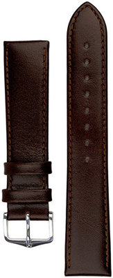 Leder-Uhrenarmband Hirsch Osiris L 03475010-2, braun, Kalbsleder, Länge L, Quick Release