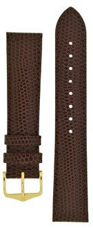 Leder-Uhrenarmband Hirsch Rainbow L 12322610-1, braun, Kalbsleder, Länge L, Quick Release