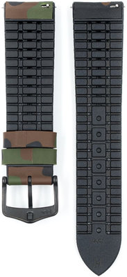 Kautschuk-Uhrenarmband Hirsch John L 0925088040-5, Tarnmuster, Naturkautschuk, Länge L, Quick Release