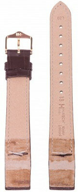 Leder-Uhrenarmband Hirsch Duke L 01028010OE-1, braun, Kalbsleder, open end (für feste Federstege), Länge L, Quick Release