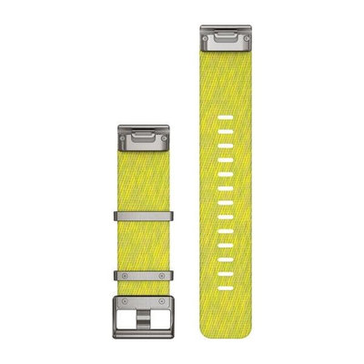 Nylon-Uhrenarmband Garmin 22mm (für Garmin Fenix 8/7/6 (47mm), Epix 2 u. a.), gelb, QuickFit, 010-12738-23