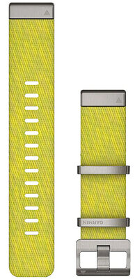 Nylon-Uhrenarmband Garmin 22mm (für Garmin Fenix 8/7/6 (47mm), Epix 2 u. a.), gelb, QuickFit, 010-12738-23