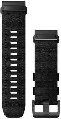 Nylon-Uhrenarmband Garmin 26mm (für Garmin Fenix 8/7X/6X (51mm), Tactix u. a.), schwarz, QuickFit, 010-13010-00