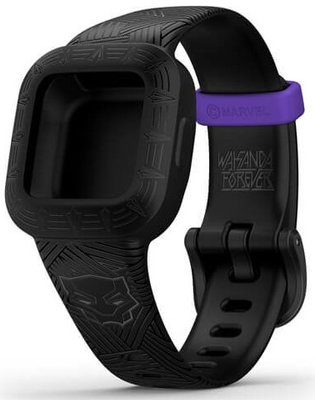 Kunststoff-Uhrenarmband Garmin (für Vívofit junior 3), schwarz, Marvel, Black Panther, 010-12666-40
